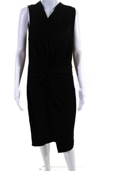 Halston Heritage Women's Sleeveless V-Neck Pencil Dress Black Size XL