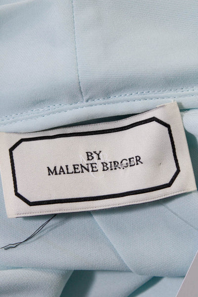 By Malene Birger Womens Chiffon Draped Sleeveless V-Neck Blouse Top Blue Size 38