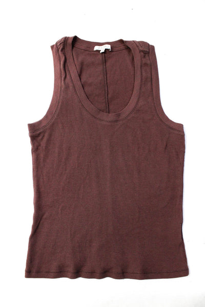 Z Supply Re/Done Womens Tank Top Beater T-Shirt Brown Size M Lot 2