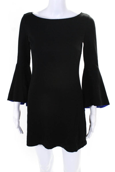 Bailey 44 Womens Long Flare Sleeves Dress Black Blue Size Small