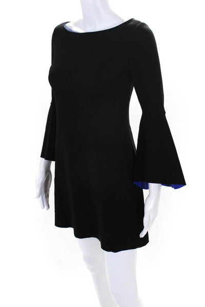 Bailey 44 Womens Long Flare Sleeves Dress Black Blue Size Small