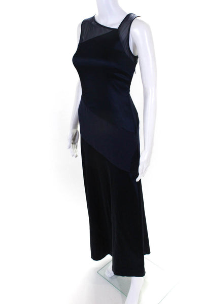 Halston Heritage Womens Sleeveless Evening Gown Midnight Blue Size 2