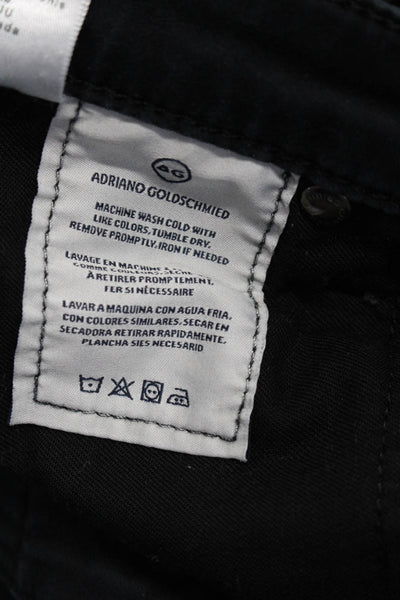 AG Adriano Goldschmied Womens Mid Rise Skinny Jeans Black Navy Size 24 Lot 2