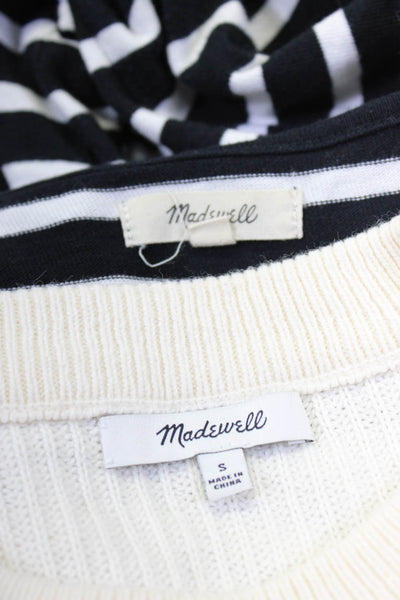 Madewell Womens Shirt Dress Sweater Black White Size Extra Small Small Lot 2