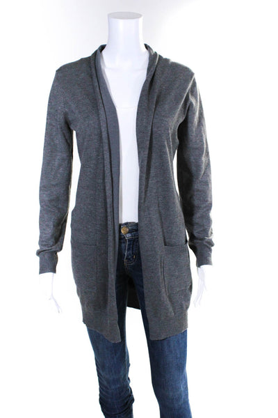Grace Karin Womens Long Sleeve Open Front Cardigan Sweater Gray Size Small
