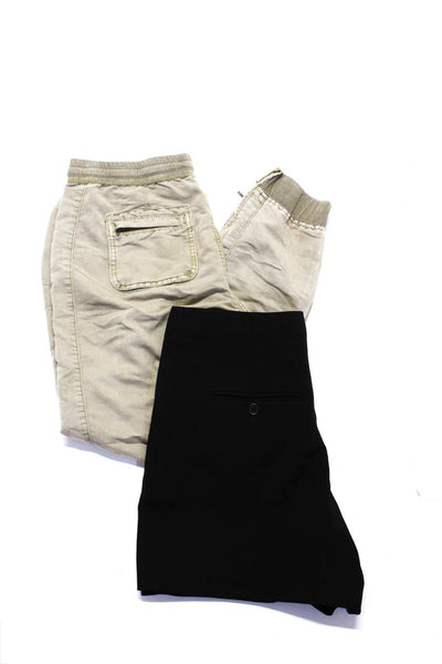 Theory Marrakech Womens Short Shorts Jogger Pants Black Brown Size 28 6 Lot 2