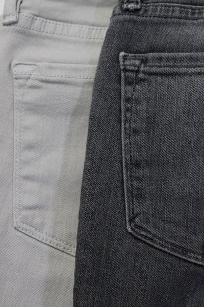 Frame Denim Womens Mid Rise Skinny Jeans Gray Denim Size 25 Lot 2