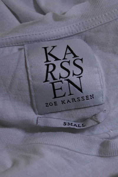 Karssen Zoe Karssen Women's Graphic Short Sleeve Crewneck Tee White Size S