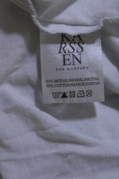 Karssen Zoe Karssen Women's Graphic Short Sleeve Crewneck Tee White Size S