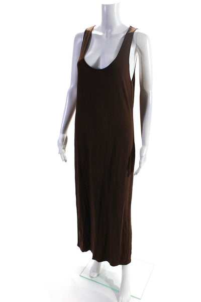 Michael Kors Women's Scoop Neck Side Slit Tank Dress Brown Size 10