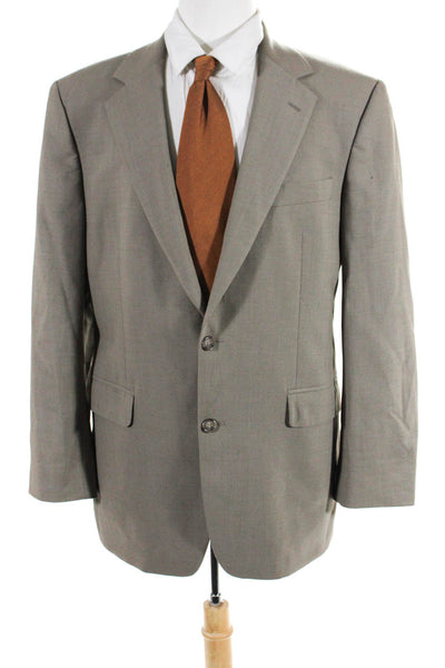 346 Brooks Brothers Men's Wool Two Button Fully Lined Blazer Beige Size 40
