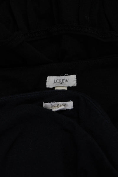J Crew Womens Cotton Ruffle Tiered Elastic Slip-On Midi Skirt Black Size M Lot 2