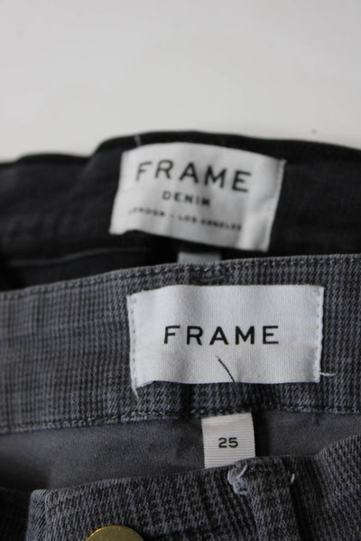 Frame Women's Zip Fly Denim Jeans Gray Size 25 Lot 2