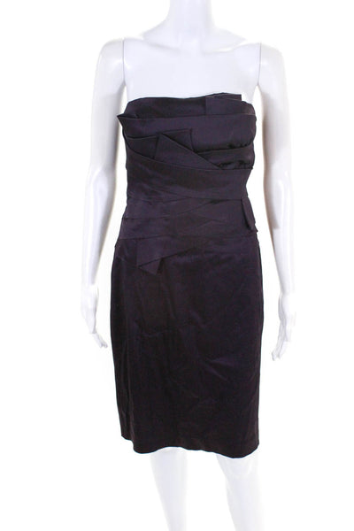 Lauren Ralph Lauren Womens Strapless Dress Purple Size 6