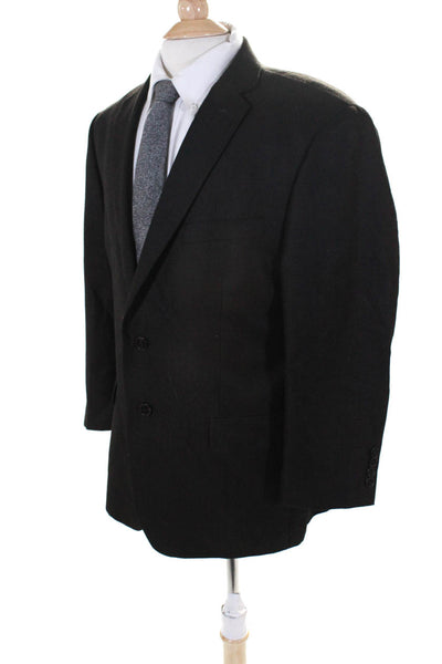 Calvin Klein Mens Two Button Blazer Jacket Black Size 42 Short