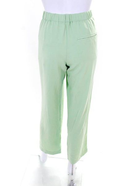 Samsoe & Samsoe Women's Low Rise Cotton Wide Leg Pants Lime Green Size M