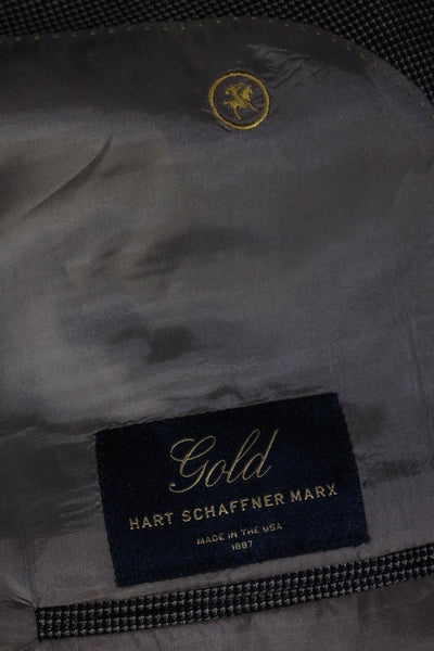 Hart Schaffner Marx Men's Long Sleeve Mid-Length Two Button Blazer Brown L