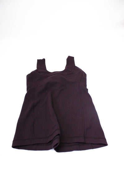 Lululemon Womens Striped Strap Sleeveless Athletic Tank Tops Purple Size 4 Lot 2