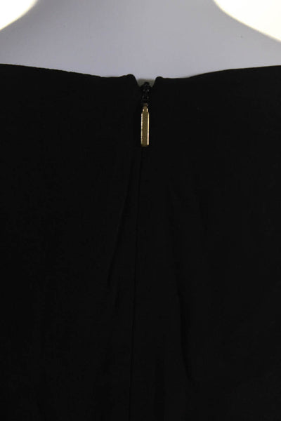 Roberto Cavalli Women's V-Neck Short Sleeves Midi Dress Black Size 42
