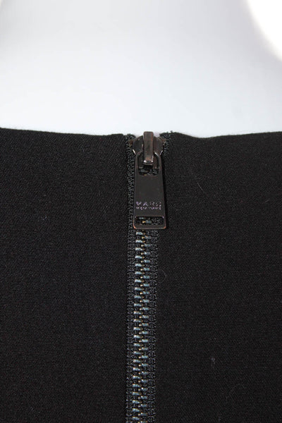 Marc New York Womens Back Zip Short Sleeve Knee Length Sheath Dress Black Size 2