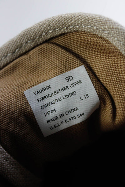 Polo Ralph Lauren Mens Beige Low Top Lace Up Fashion Sneakers Shoes Size 9D