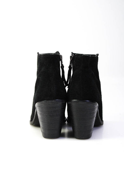 Dolce Vita Womens Suede Zip Up Ankle Boots Black Size 8.5