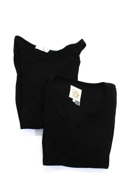 Rag & Bone Jean Chaser Women's Short Sleeve Tees Black Size M Lot 2