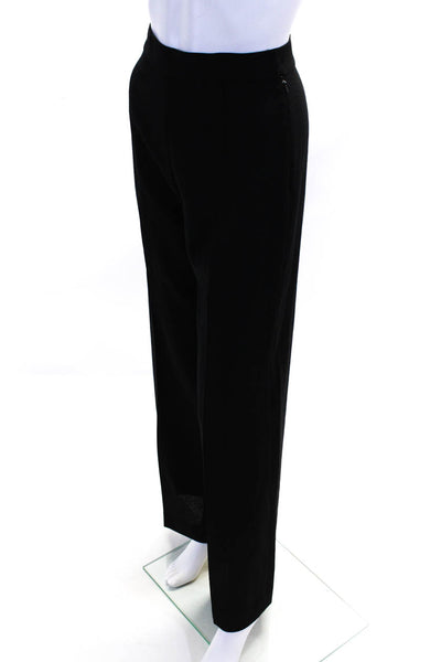 Mother Of Pearl Women's High Rise Wide Leg Pleated Wool Trousers Black Size 2