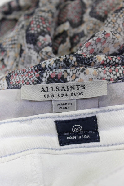 Allsaints Women's A-Line Slit Hem Maxi Skirt Animal Print Size 4 Lot 2