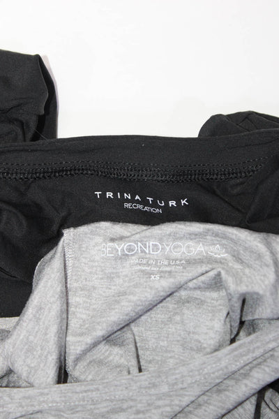 Beyond Yoga Trina Turk Womens Long Sleeve Mesh Tee Shirt Size XS Small Lot 2