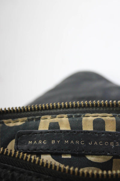 Marc Jacobs Womens Zipped Turn Lock Detachable Strapped Crossbody Handbag Black