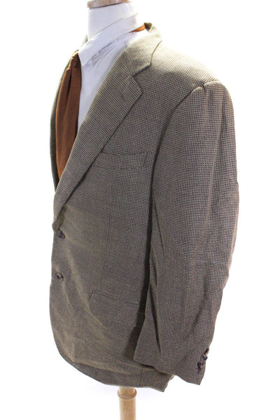 Ermenegildo Zegna Mens Two Button Blazer Jacket Beige Wool  Size EUR 54