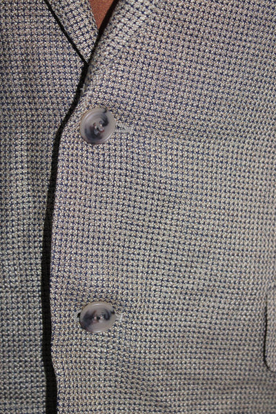 Ermenegildo Zegna Mens Two Button Blazer Jacket Beige Wool  Size EUR 54
