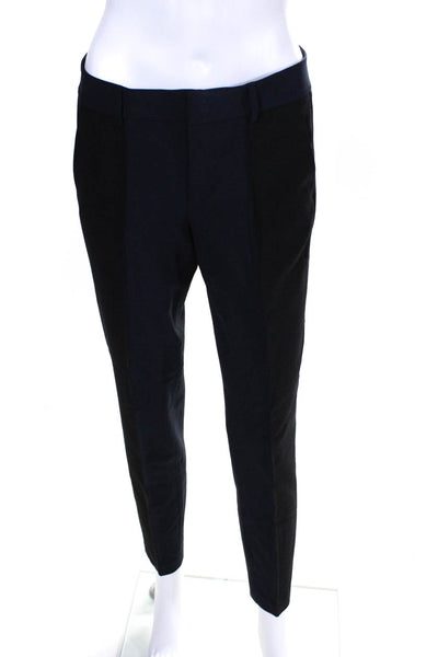 Vince Women's Pleated Front Colorblock Trouser Pants Blue Black Size 2