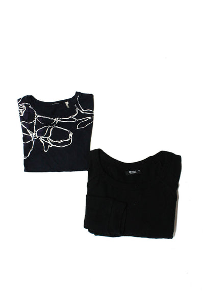 Elie Tahari Michael Lauren Womens Foil Front Tee Shirt Sweater Size XS Lot 2