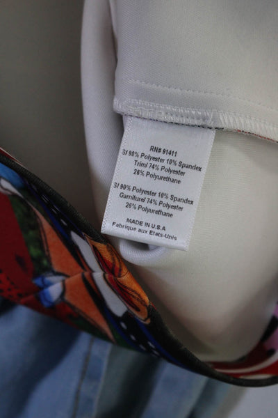 Clover Canyon Women's Scoop Neck Sleeveless Crop Top Blouse Multicolor Size S