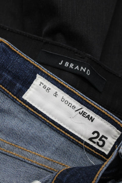 Rag & Bone J Brand Womens Studded Trim High Rise Skinny Jeans Size 25 Lot 2