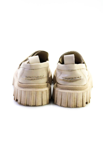 Zara Childrens Girls Loafers Espadrille Sneakers Beige Gray Size 34 4 Lot 2