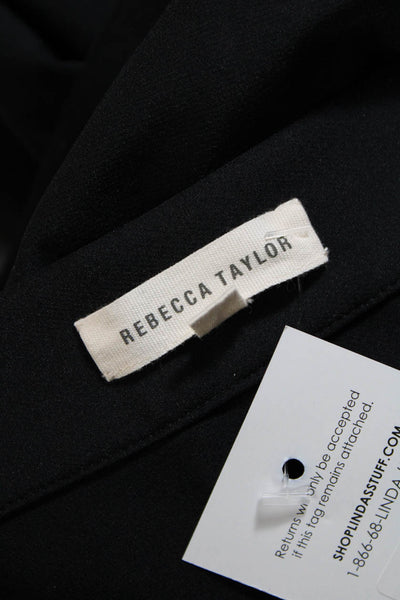 Rebecca Taylor Womens Black High Rise Straight Leg Dress Pants Size 2