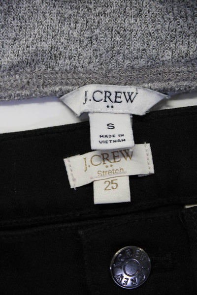 J Crew Womens Distressed Skinny Jeans Sweatpants Black Gray Size 25 S Lot 2