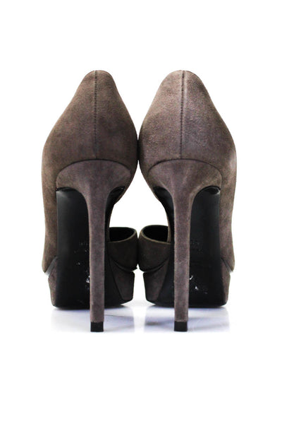 Saint Laurent Women's Pointed Toe Platform Stiletto Pumps Brown EUR Size 6