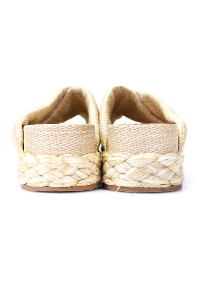 Dolce Vita Women's Open Toe Platform Espadrille Slide Sandals Beige Size 6