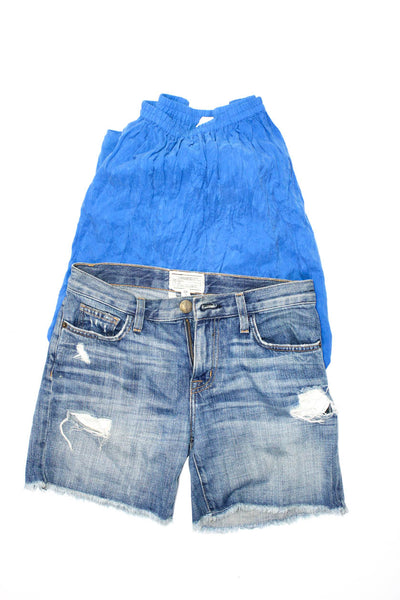 Current/Elliott Club Monaco Womens Distress Shorts Skirt Blue Size 24 S Lot 2