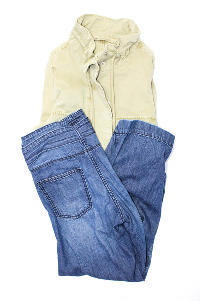 Zara Current/Elliott Womens Jacket Denim Pants Green Blue Size M/L 26 Lot 2
