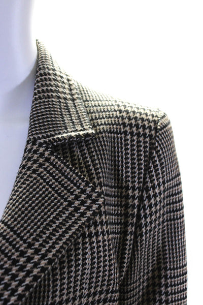 Yves Saint Laurent Womens 1990 Wool Houndstooth Print Skirt Suit Multicolor Size