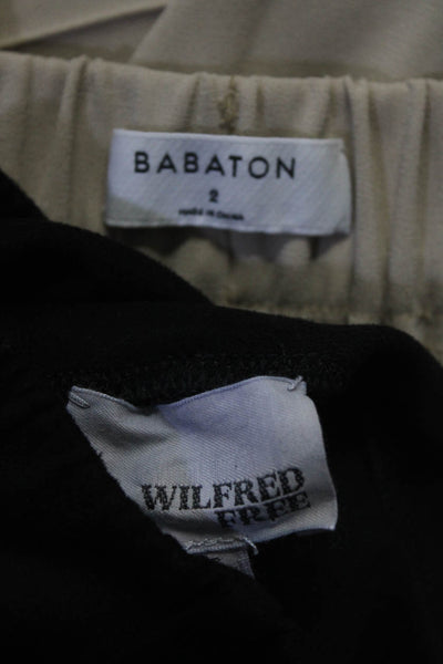 Babaton Wilfred Free Womens Ankle Leggings Dress Pants Black Tan Size XS M Lot 2
