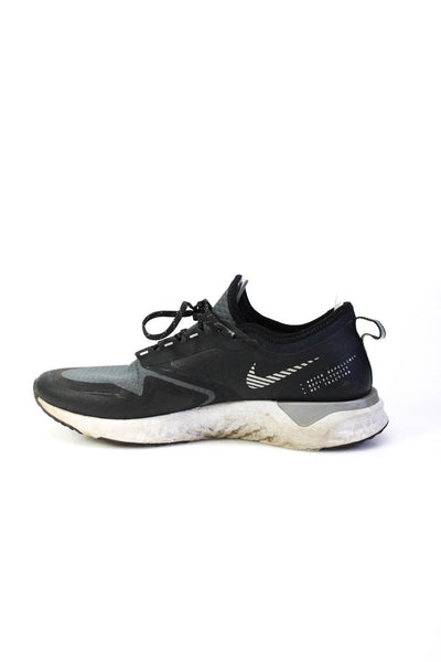 Nike Womens Lace Up Nike React Running Sneakers Black Gray Size 9