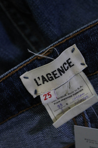 L'Agence Women's High Waist Five Pockets Skinny Denim Pant Size 25