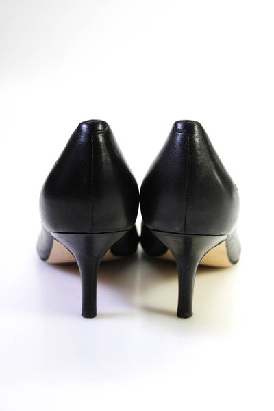 MARC FISHER LTD Womens Stiletto Pointed Toe Pumps Black Leather Size 9M