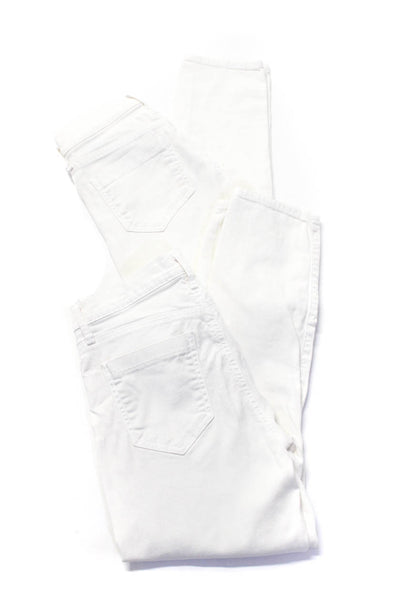Goldsign Women's Midrise Five Pocket Skinny Jean Pant White Size 26 Lot 2